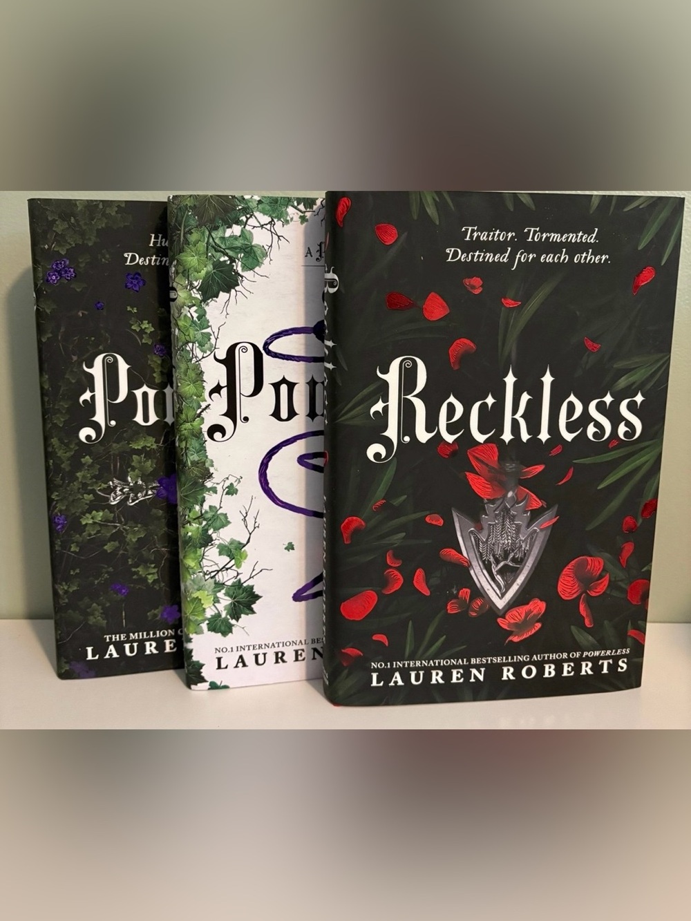 Powerless, Powerful, and Reckless by Lauren Roberts UK Editions